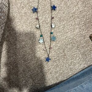 Charming Blue and Silver Star Necklace